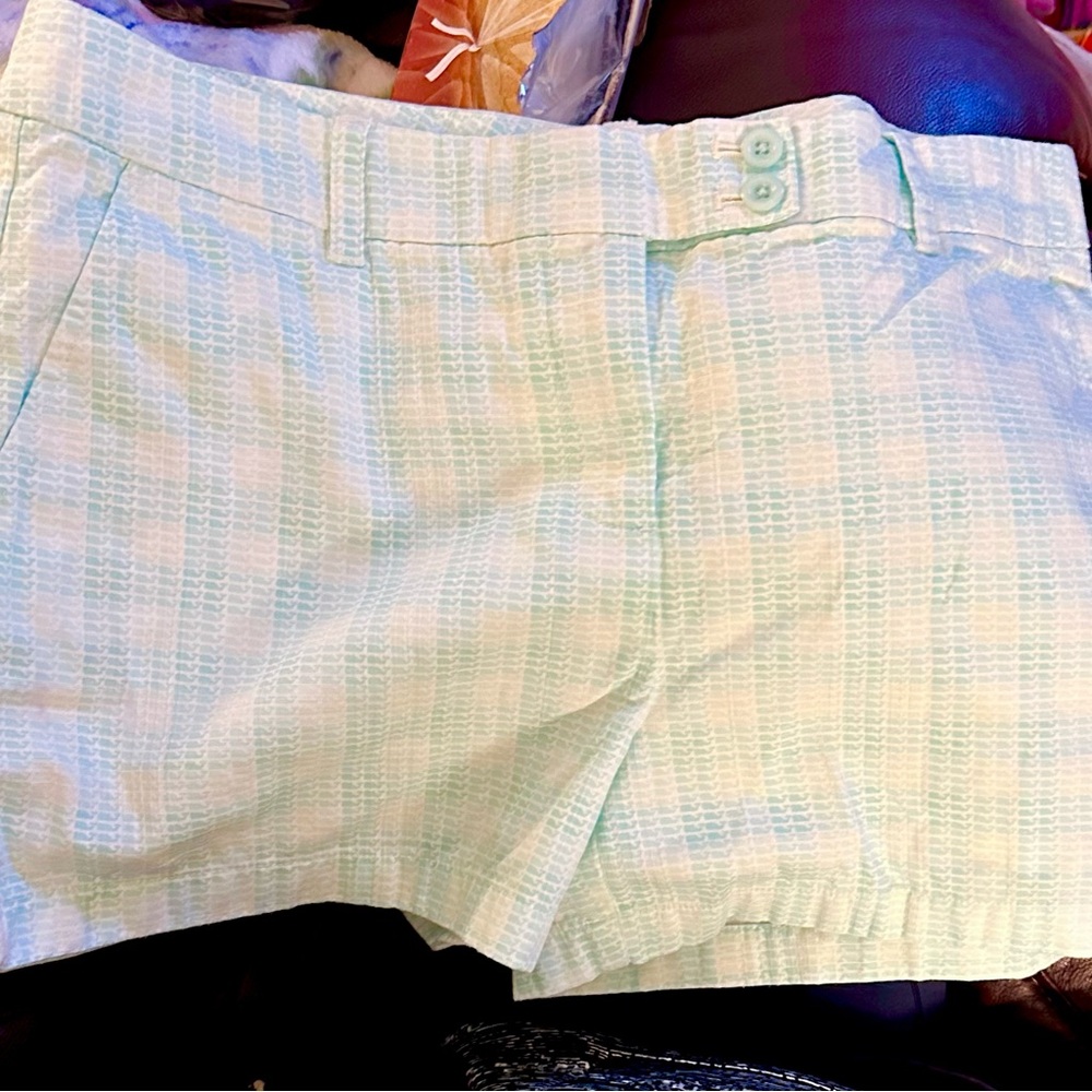 Vineyard Vines Pastel Plaid Fish Women's short Shorts size 12